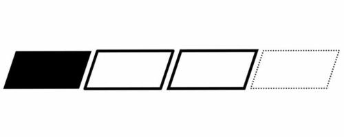 schema silhouette parallelogrammo icona impostato isolato su bianca sfondo vettore