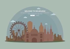 Silhouette gratis illustrazione di Melbourne vettore