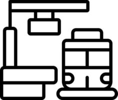 treno piattaforma vettore icona design