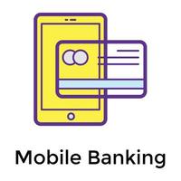 mobile banking alla moda vettore