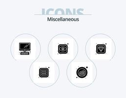 miscellaneo glifo icona imballare 5 icona design. valore. computer. Visualizza. occhio vettore