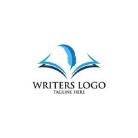 scrittori logo icona vettore isolato