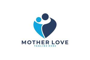 madre amore logo icona vettore