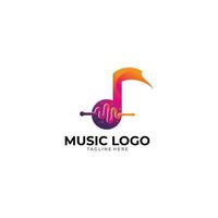 vettore icona logo musica isolato