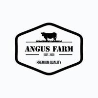 angus azienda agricola logo icona vettore isolato