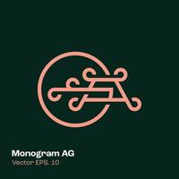 monogramma ag logo vettore