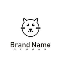 gatto logo animali design simbolo vettore