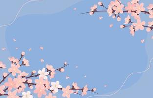 bellissimo sfondo di fiori di ciliegio vettore