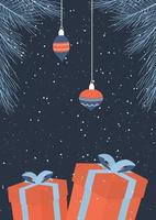 disegno della cartolina di Natale vettore