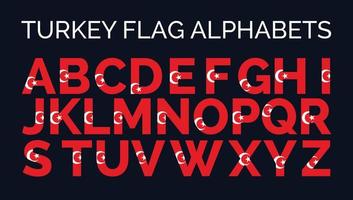 tacchino bandiera alfabeti lettere un' per z creativo design loghi vettore