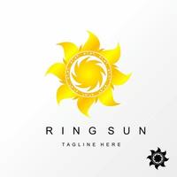 unico luce del sole o riscaldamento cerchio Immagine grafico icona logo design astratto concetto vettore scorta. può essere Usato come un' simbolo di luminosa e forza