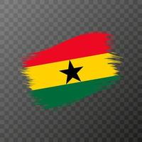 Ghana nazionale bandiera. grunge spazzola ictus. vettore illustrazione su trasparente sfondo.