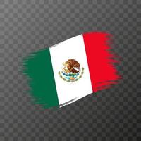 Messico nazionale bandiera. grunge spazzola ictus. vettore illustrazione su trasparente sfondo.