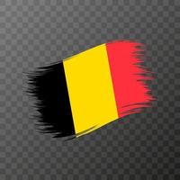Belgio nazionale bandiera. grunge spazzola ictus. vettore illustrazione su trasparente sfondo.