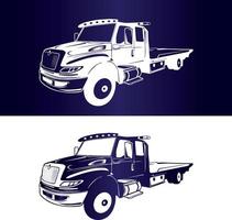 trasporto logistica carico dispatcher settore automobilistico rimorchio trailer cumulo di rifiuti consegna trattore camion vettore icona arte grafica