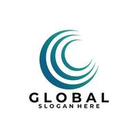 globo logo icona vettore isolato