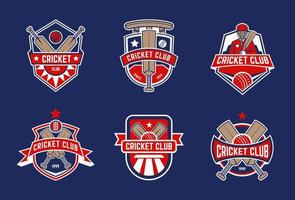 sport cricket logo impostato vettore