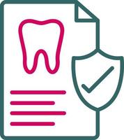 icona del vettore di assicurazione dentale