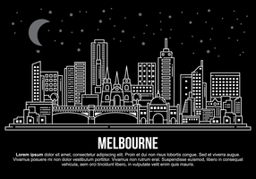 Illustrazione vettoriale di città di Melbourne