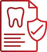 icona del vettore di assicurazione dentale