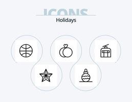 vacanze linea icona imballare 5 icona design. Natale sfera. sfera. Natale. viaggio. vacanza vettore