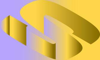 pendenza astratto giallo sfondo lettera S forme vettore