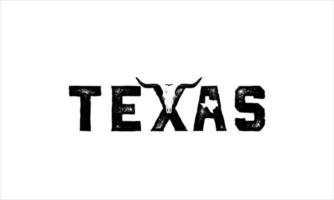 texas longhorn, design del logo dell'etichetta vintage country western bull bovini vettore