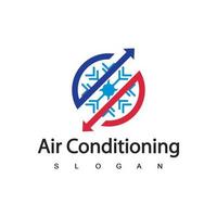 logo dell'aria condizionata, concetto di logo hvac vettore