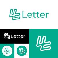 Doppio l lettera logo. professionale l ll iniziale basato alfabeto icona logo. astratto creativo minimalista moderno premio aziendale stile. vettore