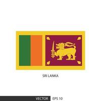 sri lanka piazza bandiera su bianca sfondo e specificare è vettore eps10.