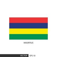 mauritius piazza bandiera su bianca sfondo e specificare è vettore eps10.