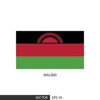 malawi piazza bandiera su bianca sfondo e specificare è vettore eps10.