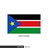 Sud Sudan piazza bandiera su bianca sfondo e specificare è vettore eps10.