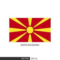 nord macedonia piazza bandiera su bianca sfondo e specificare è vettore eps10.