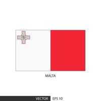 Malta piazza bandiera su bianca sfondo e specificare è vettore eps10.