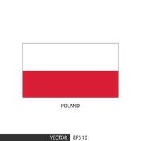 Polonia piazza bandiera su bianca sfondo e specificare è vettore eps10.