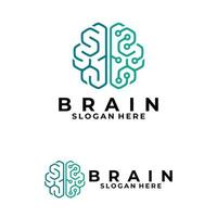 cervello idea logo icona vettore isolato