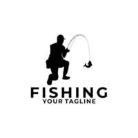 pesca uomo logo vettore isolato