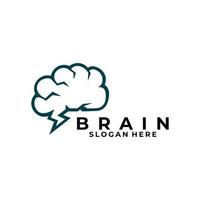 cervello idea logo icona vettore isolato