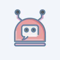 icona chatbot. relazionato per macchina apprendimento simbolo. scarabocchio stile. semplice design modificabile. semplice illustrazione. semplice vettore icone