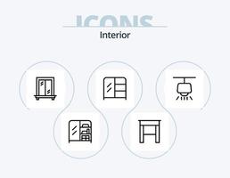 interno linea icona imballare 5 icona design. . culla. . tappeto vettore