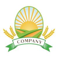 agricoltura e biologico azienda agricola vettore logo