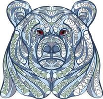orso etnico. mano disegnato decorativo vettore illustrazione. colore