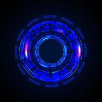 astratto cerchio futuristico problema tecnico telaio. colorato leggero effetto. vettore