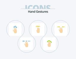 mano gesti piatto icona imballare 5 icona design. . interfaccia. gesti. gesti. dita vettore