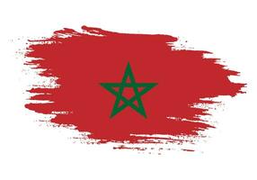 dipingere spazzola ictus forma Marocco bandiera vettore