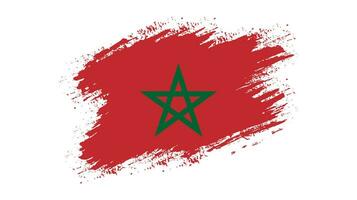 colorato Marocco grunge bandiera vettore