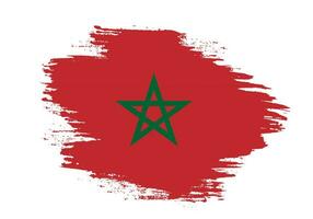 vettore dipingere spazzola ictus Marocco bandiera