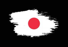mano disegnato grunge spazzola ictus Giappone bandiera vettore