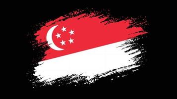 piatto Singapore grunge bandiera vettore